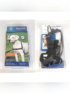 Dog Harness By Pet Safe Easy Walk No Pull For Medium Dogs Black And Silver New